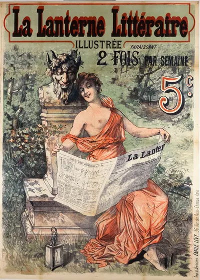 La Lanterne Littéraire by Имп. Эмиль Леви, 1892 — digital art print download