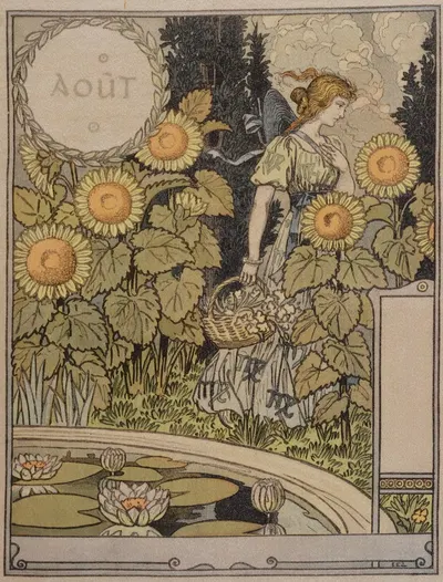 Août by Eugène Grasset, 1896-1898 — digital art print download