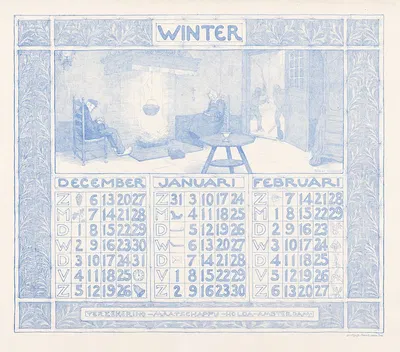 Kalender voor 1903-1904 van de Verzekering-Maatschappij Holda in Amsterdam by Фердинанд Харт Ниббриг, 1903 — digital art…