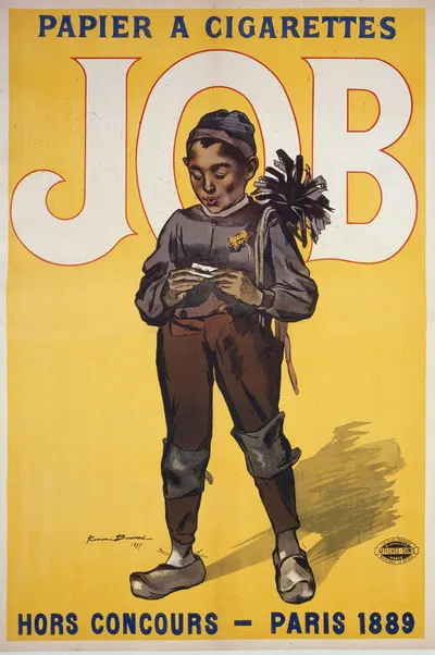 Papier A Cigarettes Job Hors Concours-Paris by Фирмин Буйссе, 1895 — digital art print download