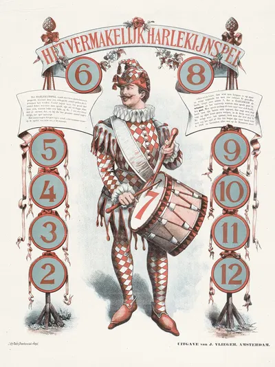 Het vermakelijk harlekijnspel by Gebroeders Braakensiek — digital art print download
