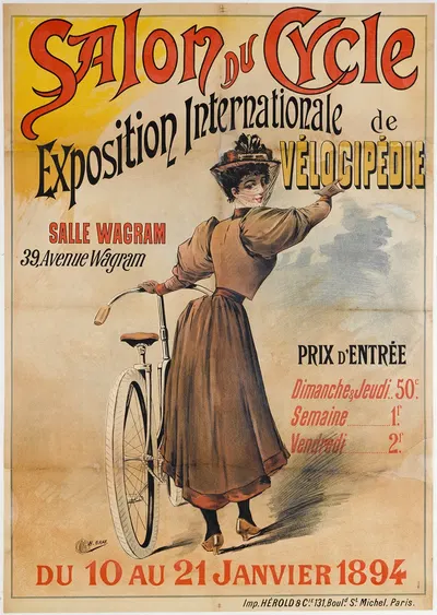 Salon Du Cycle Exposition Internationale De Velocipedie by Henri Boulanger Gray — digital art print download