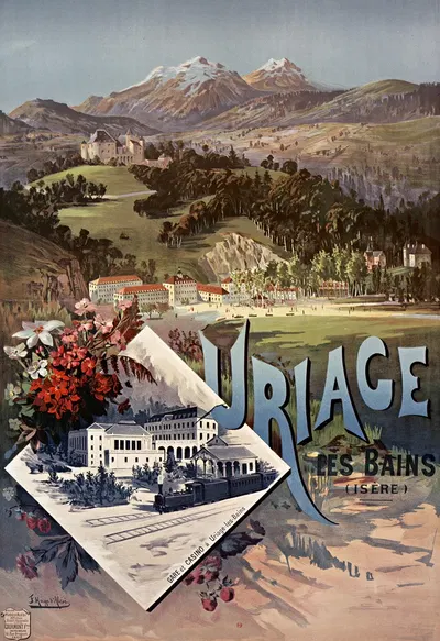 Uriage-les-Bains (Isère) by Фредерик Уго д’Алези, 1895 — digital art print download
