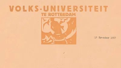 Embleem Volksuniversiteit te Rotterdam by Як Йонгерт — digital art print download