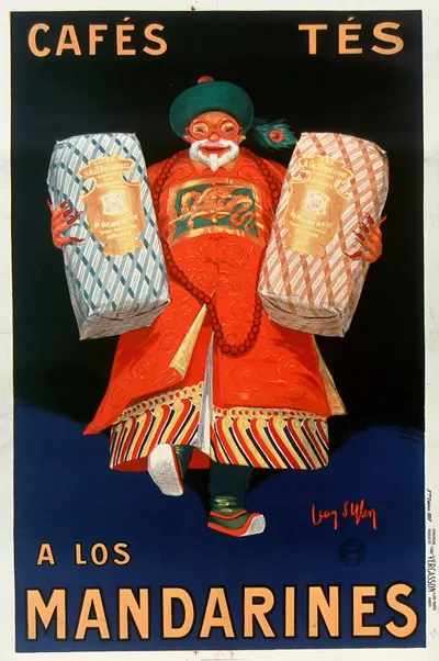 Cafés tés a los Mandarines by Jean d'Ylen, 1927 — digital art print download