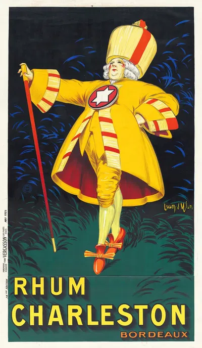Rhum Charleston, Bordeaux by Jean d'Ylen, 1925 — digital art print download