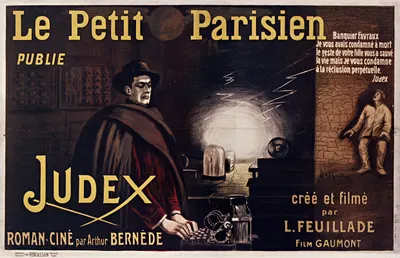 Le Petit Parisien publie Judex, roman-ciné par Arthur Bernède by Леонетто Каппьелло, 1916 — digital art print download