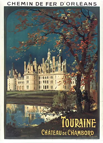 Chemin de fer d'Orléans Touraine by Louis Tauzin, 1900-1910 — digital art print download
