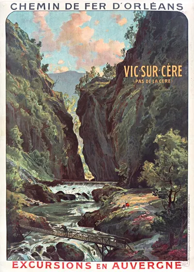 Chemins de fer d'Orléans Vic sur Cère by Louis Tauzin, 1900-1910 — digital art print download