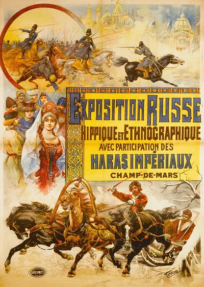 Exposition Russe Hippique Et Ethnographique Avec Participation Des Haras Imperiaux Champ-De-Mars by Nicolas Tamagno, 1895 —…