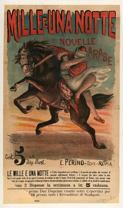Mille e una notte, novelle arabe by Ottavio Rodella Tavio, 1890 — digital art print download