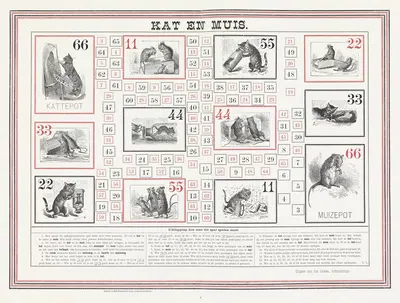 Kat en muis by Палмер Кокс, 1883 — digital art print download