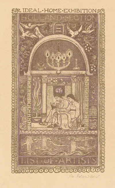 Omslagontwerp voor; Catalogus van de Ideal Home Exhibition, 1912 by Richard Nicolaüs Roland Holst, 1912 — digital art print…
