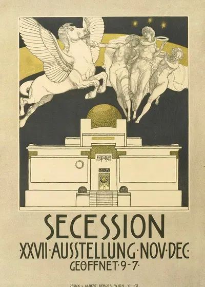 Secession – XXVII Ausstellung-Nov-Dec. by Rudolf Jettmar, 1906 — digital art print download