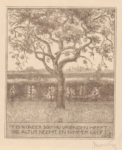 Appelboom in de herfst by Симон Мулейн, 1926 — digital art print download