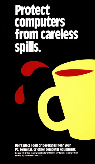 Protect computers from careless spills by National Institutes of Health — digital art print download