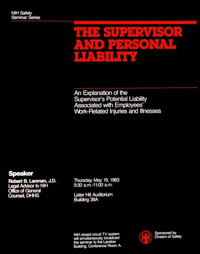 The supervisor and personal liability by National Institutes of Health, 1983 — digital art print download