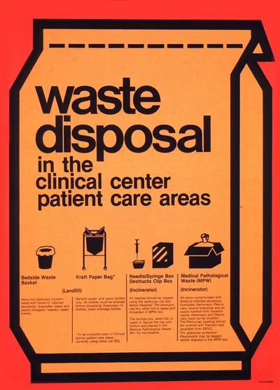 Waste disposal in the Clinical Center patient care areas by National Institutes of Health — digital art print download