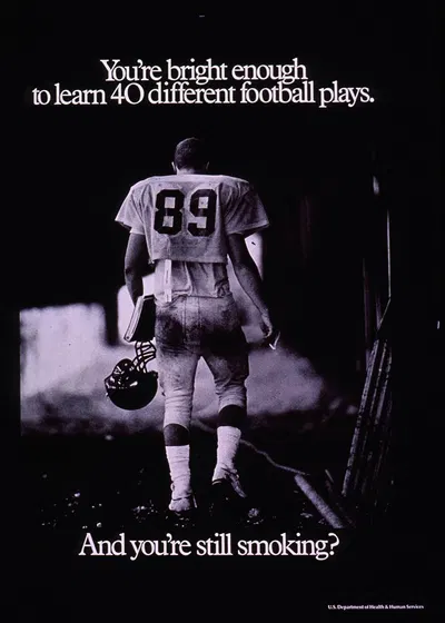You're bright enough to learn 40 different football plays by U.S.. Department of Health & Human Services — digital art…