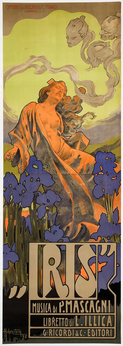 Iris, Musica Di P.Mascagni by Adolfo Hohenstein, 1898 — digital art print download