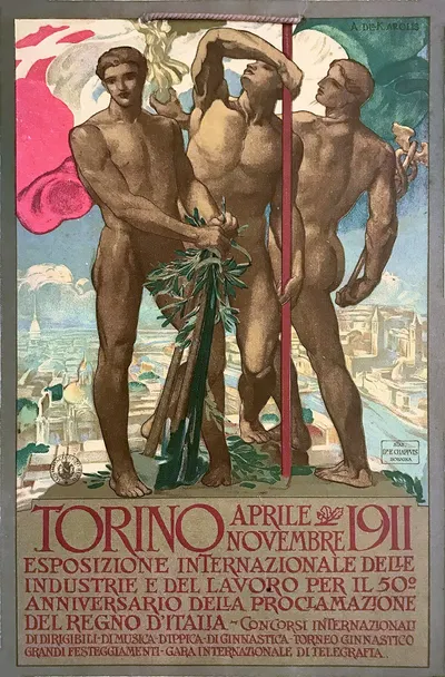 Torino, 1911 by Adolfo De Carolis, 1911 — digital art print download