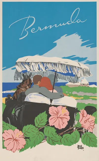 Bermuda by Adolph Treidler, 1940 — digital art print download