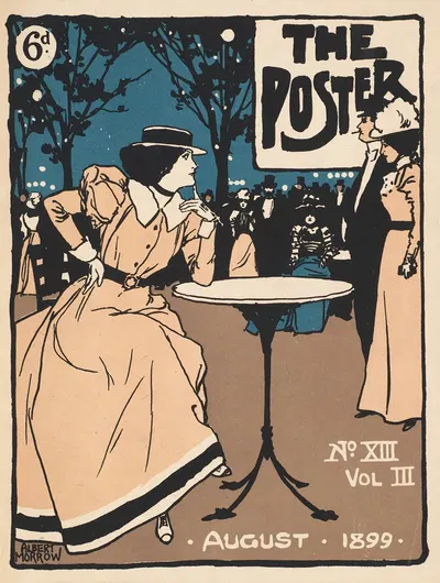 The poster, August by Albert Morrow, 1899 — digital art print download