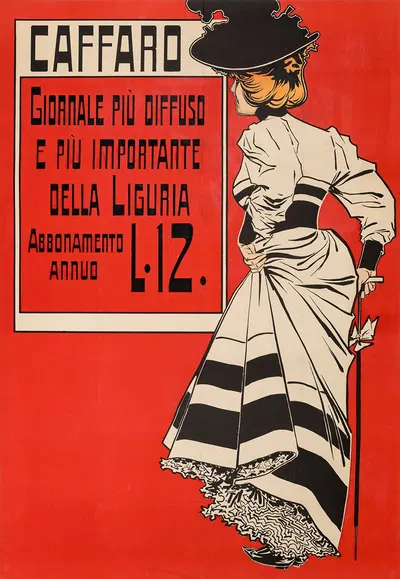 Caffaro, Giornale Piu’ Diffuso E Importante Della Liguria by Aleardo Villa, 1897 — digital art print download