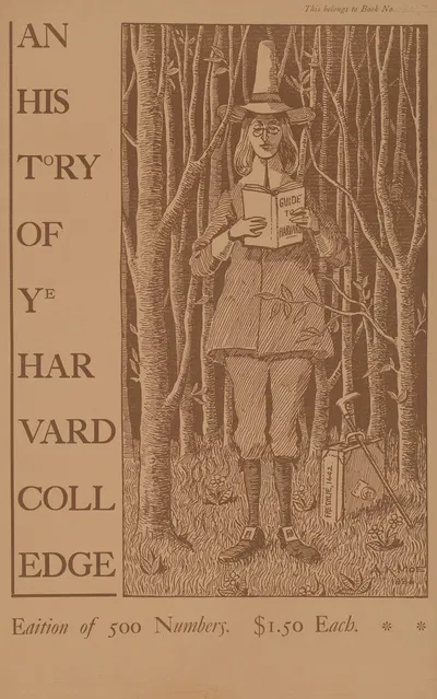 An history of ye Harvard Colledge by Alfred Keane Moe, 1896 — digital art print download