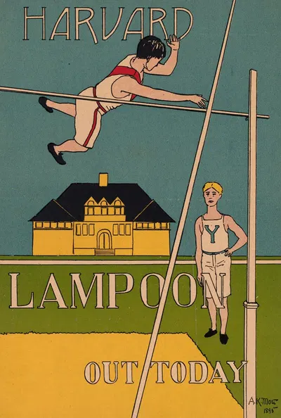 Harvard lampoon, out today by Alfred Keane Moe, 1895 — digital art print download