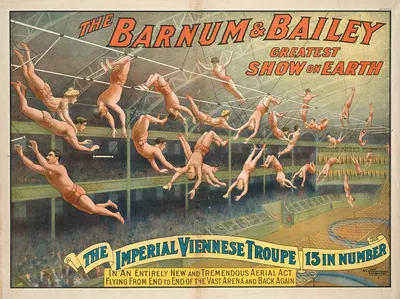 The Barnum & Bailey greatest show on earth : The imperial Viennese troupe, 15 in number by Strobridge & Co. Lith., 1907 —…