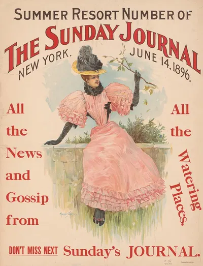 Summer resort number of The Sunday Journal, New York, June 14, 1896 by Archie Gunn, 1896 — digital art print download