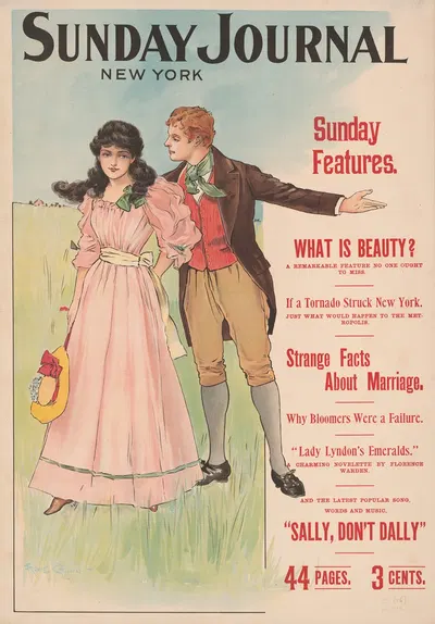 Sunday Journal, New York. Sunday features by Archie Gunn, 1896 — digital art print download