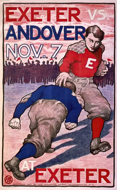 Exeter vs. Andover, Nov. 7 at Exeter by Bristow Adams, 1903 — digital art print download