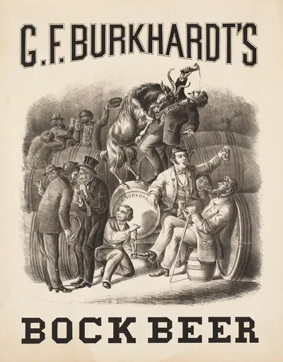 G. F. Burkhardt's bock beer by Charles Wellington Reed, 1877 — digital art print download