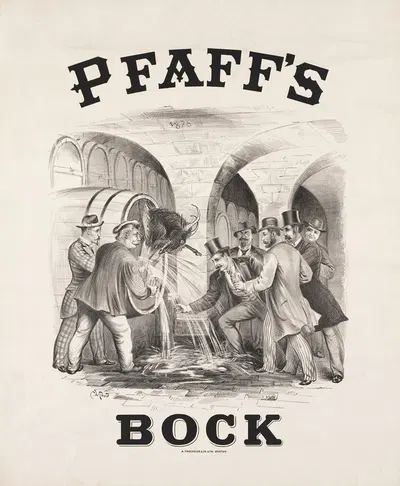 Pfaff's bock by Charles Wellington Reed, 1877 — digital art print download