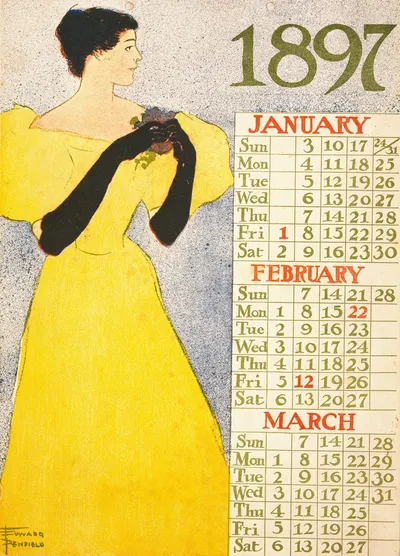 1897 January, February, March by Эдвард Пэнфилд, 1896 — digital art print download