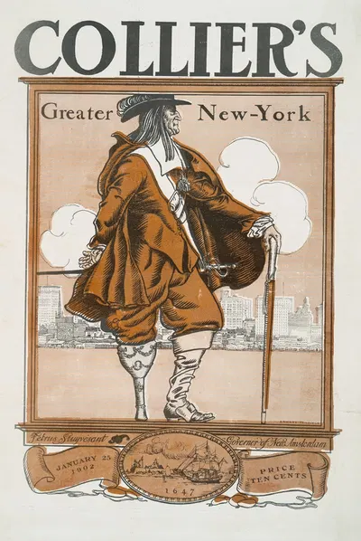 Collier's Greater New York, Petrus Stuyvesant, Governor of New Amsterdam, 1647 by Эдвард Пэнфилд, 1902 — digital art print…