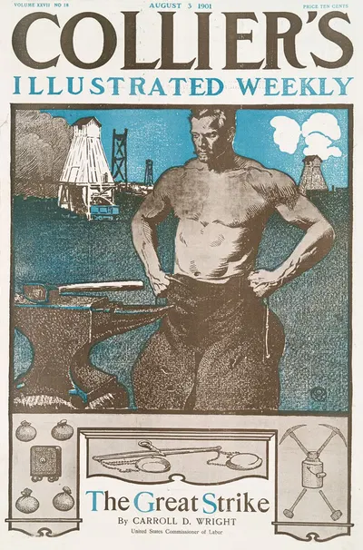 Collier's Illustrated Weekly, The Great Strike By Carrol D. Wright by Эдвард Пэнфилд, 1901 — digital art print download