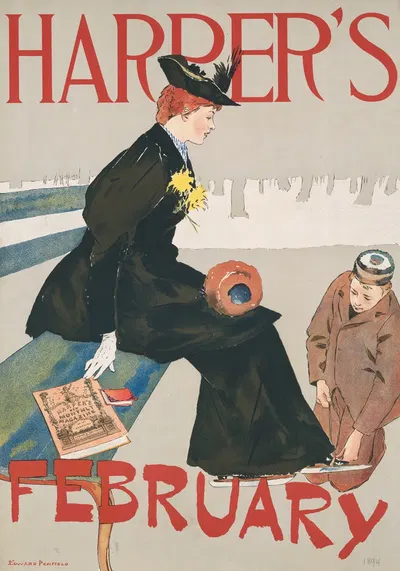 Harper's February by Эдвард Пэнфилд, 1894 — digital art print download