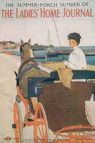 The Summer-Porch Number of The Ladies' Home Journal, August 1908 by Эдвард Пэнфилд, 1908 — digital art print download