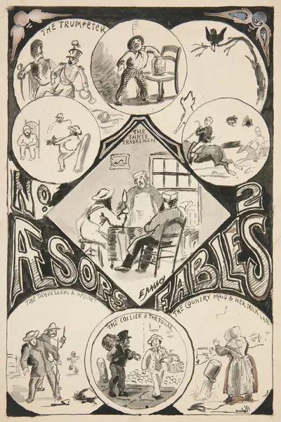 Title page for Aesop’s Fables, No. 2 by Эдвин Остин Эбби — digital art print download