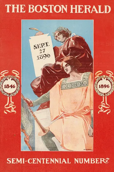 The Boston herald, semi-centennial number, 1846, 1896 by Элиша Браун Берд, 1896 — digital art print download