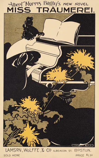 Albert Morris Bagby's new novel Miss Traumerel. by Ethel Reed, 1895 — digital art print download