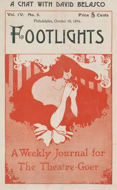 Footlights, a weekly journal for the theatre-goer. Philadelphia, October 10 by Ethel Reed, 1896 — digital art print download