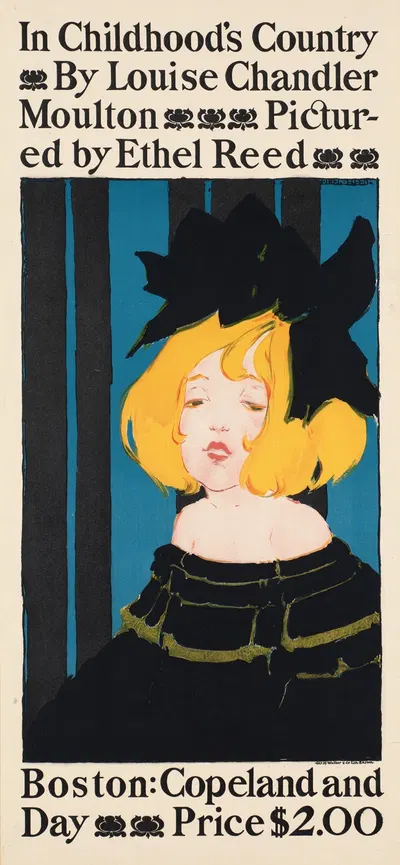 In childhood's country, by Louise Chandler Moulton by Ethel Reed, 1895 — digital art print download
