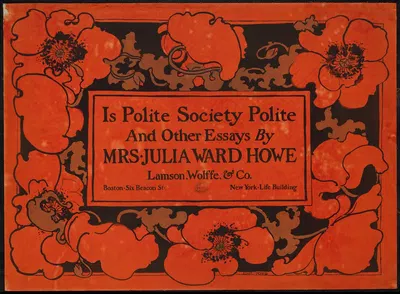 Is polite society polite & other essays by Mrs. Julia Ward Howe by Ethel Reed, 1895 — digital art print download