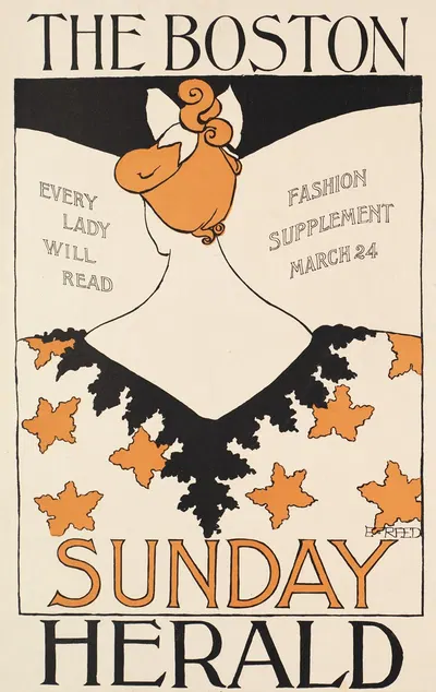 The Boston Sunday herald, every lady will read, fashion supplement, March 24 by Ethel Reed, 1895 — digital art print download