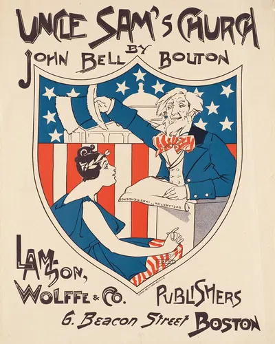Uncle Sam's church by John Bell Bouton by Ethel Reed, 1895 — digital art print download