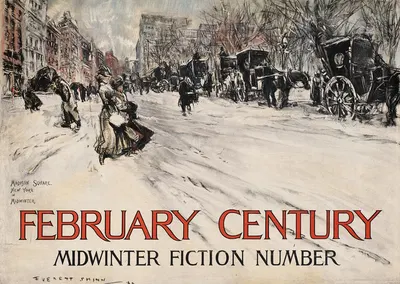 February Century, midwinter fiction number by Everett Shinn — digital art print download